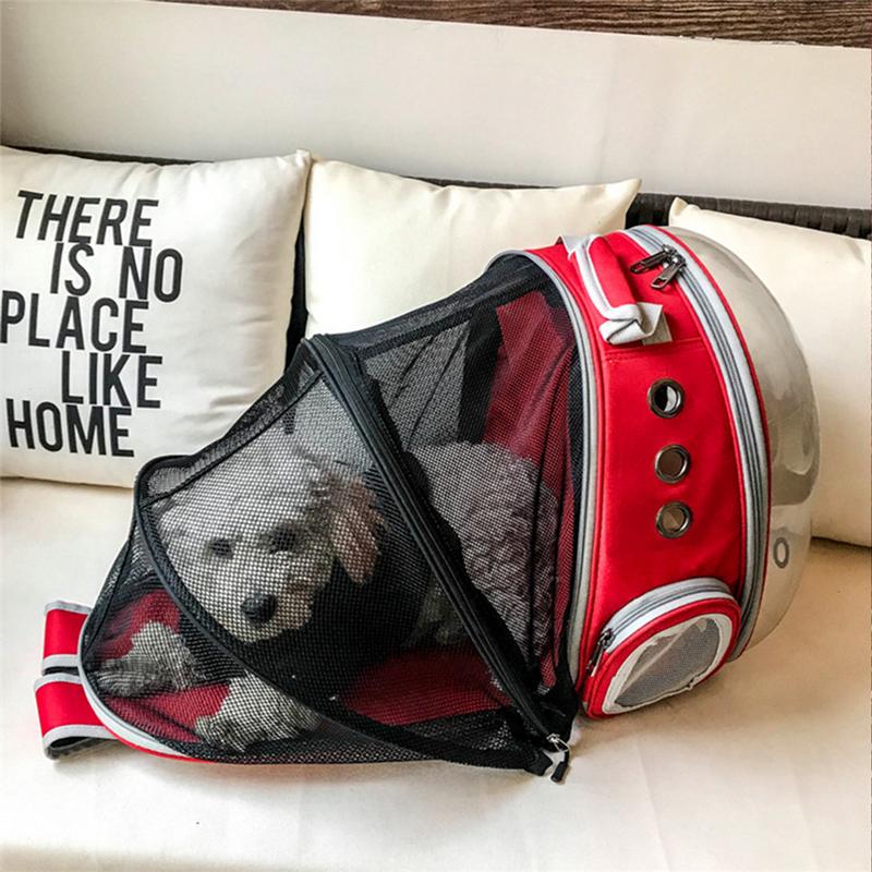 Transportín para gatos portátil, bolsa de transporte multifunción plegable perro, cápsula de espacio grande, hombro de burbuja, mochila para mascotas, jaula para tienda