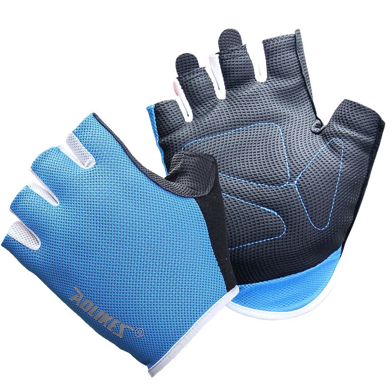 Summer men and women fitness gloves gym weightlifting cycling bodybuilding training thin breathable non-slip half finger gloves