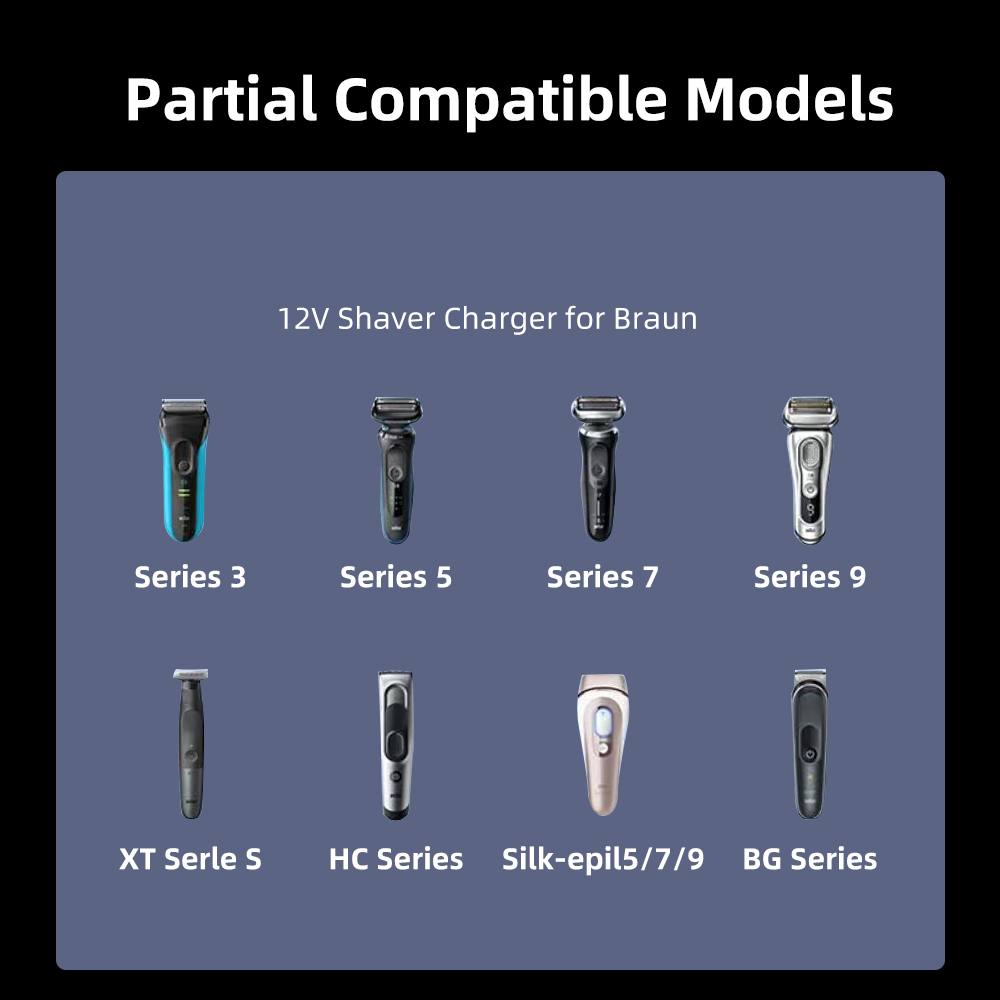 12v usb c barbermaskin laderadapter ladeomformer for braun series 3 5 7 9 6 1 xt5 elektrisk barbermaskin type c til dc strømkontakt