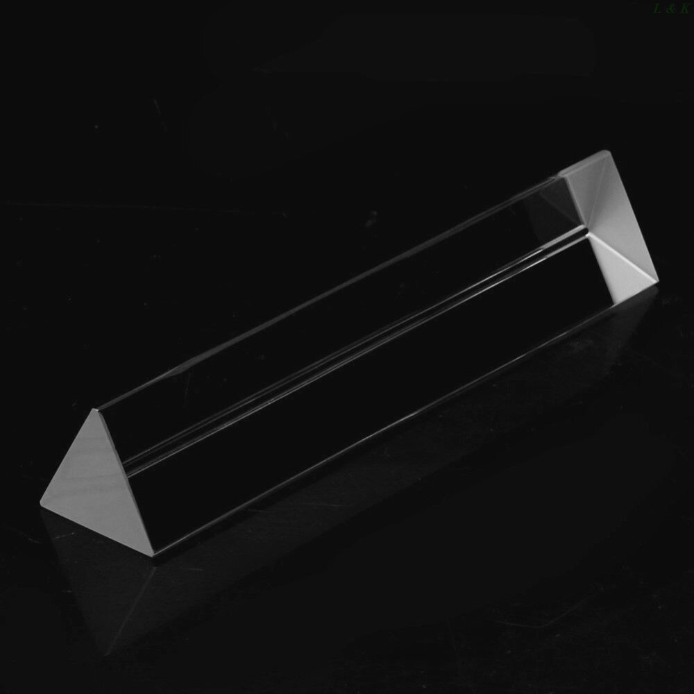 6 "verre optique Triple prisme triangulaire physique enseignement spectre de lumière 15cm L29K