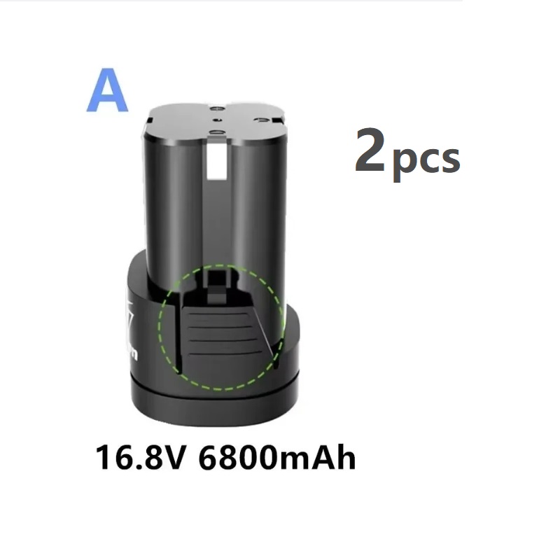 16.8V 6800mAh Lithium Battery 18650 Li-ion Battery Power Tools accessories For Cordless Screwdriver Electric Drill Batter: WHITE