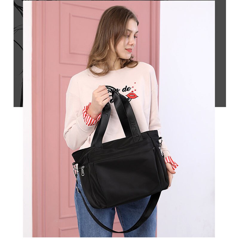 Borsa in Nylon impermeabile borse per Laptop grandi da donna borsa a tracolla borse per mamma di grande capacità borsa a tracolla Tote borsa principale