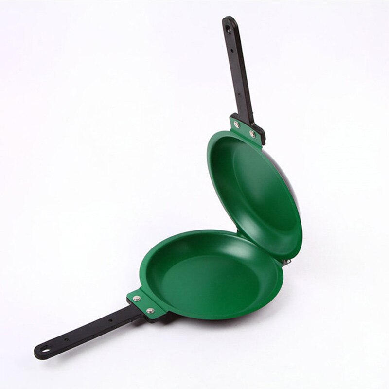 Double Side Non-stick Copper baking Frying Pan Fried Egg Pancake Maker Household Kitchen Cookware For Home Travel crepe maker: Green