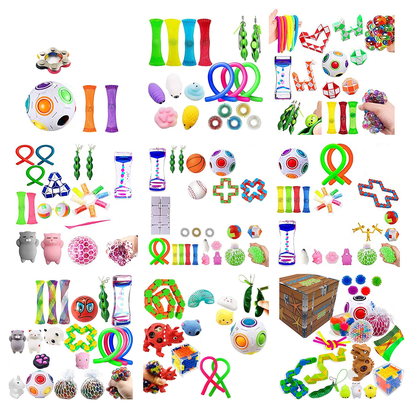 Aibyks 3D-geprint spinspeelgoed, gelede spin - Gelede nep-spinfiguren