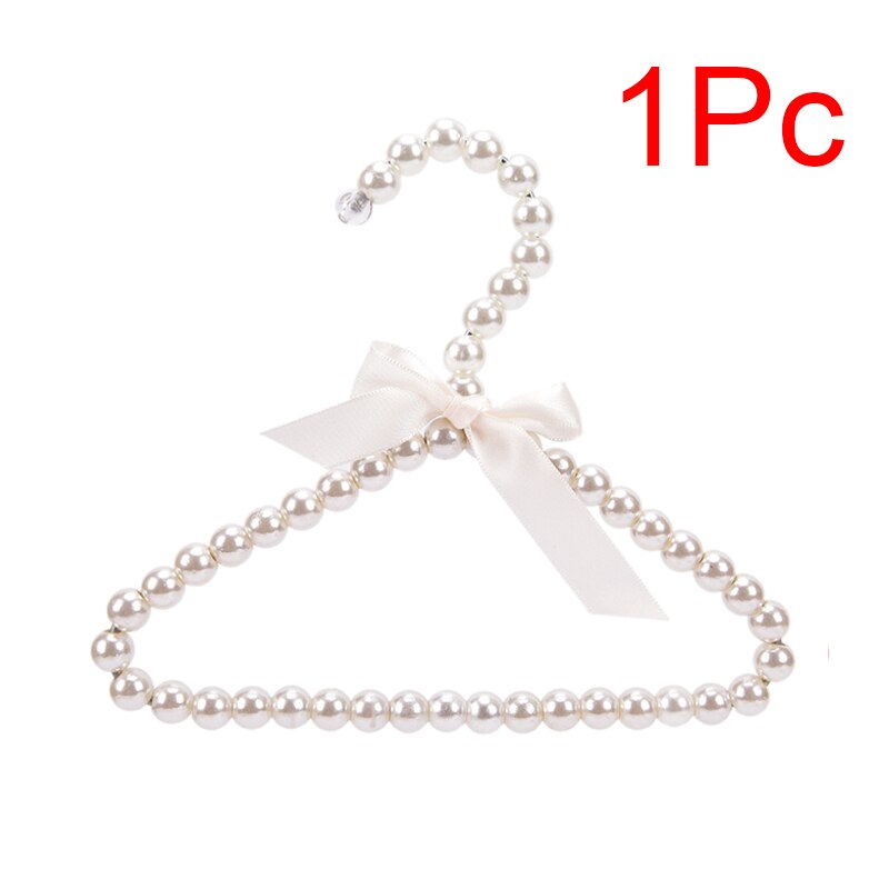 Perchero de tela para mascotas, accesorio de Metal con lazo de perlas para perro, cachorro, Gato y gatito, a la: 1Pc White Pearl