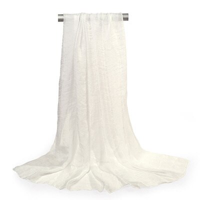 150*90cm solide hvite kvinner vanlig boble chiffon skjerf hijab wrap printe solide sjal strand utendørs store silke skjerf sjal kvinne: 11