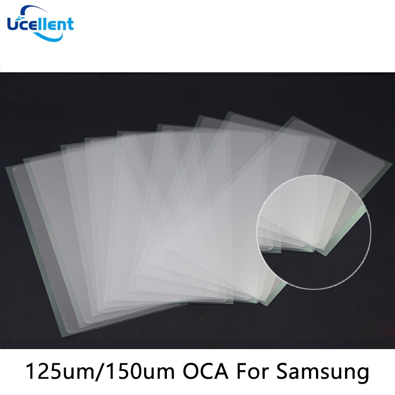 UCELLENT 100pc 125um/150um T-OCA Optical Clear Adhesive Film For Samsun S and NOTE T-OCA Film LCD Touch Screen Laminating Glue