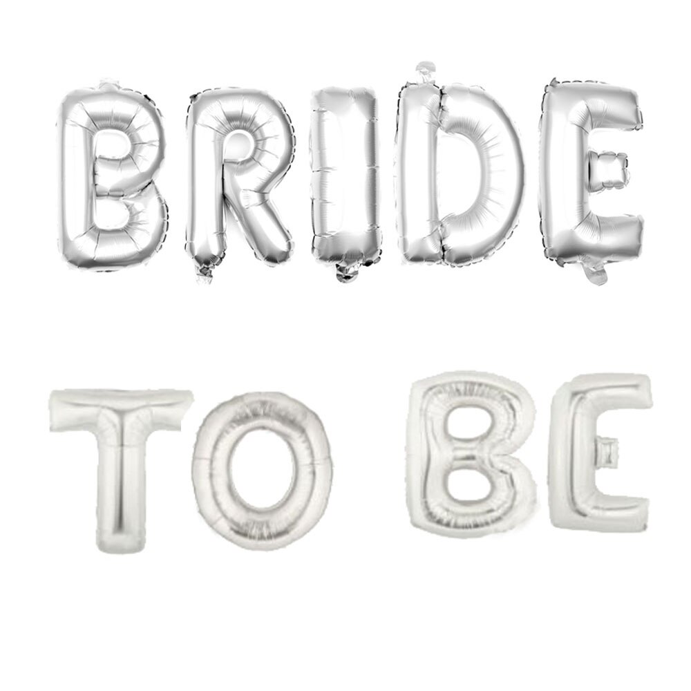1 Set 16 inch Silver/Gold/Rose Gold" BRIDE TO BE""BRIDE" Letter Foil Balloons 3styles For Choose Wedding Party Decoration
