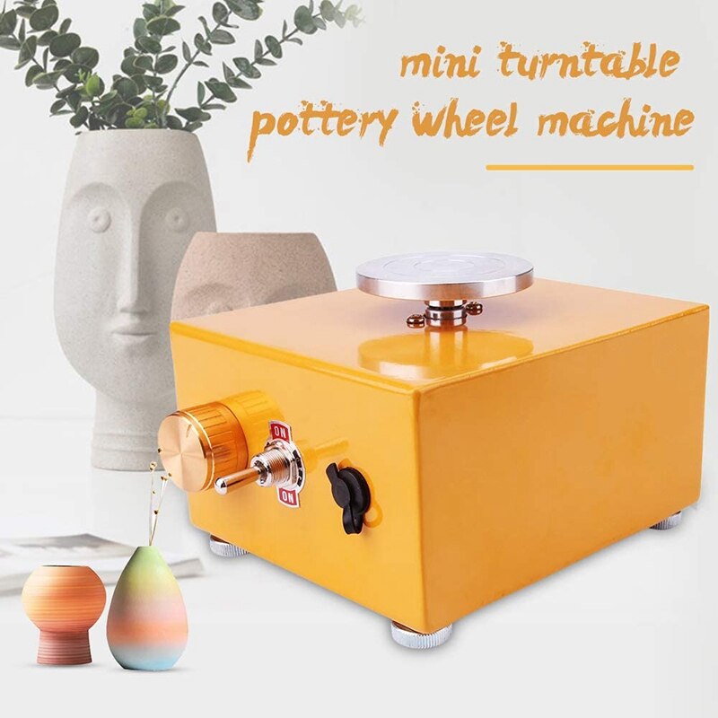 Turntable Pottery Wheel Ceramic Machine DIY Clay Wheel Machine with 3 Mini Mini