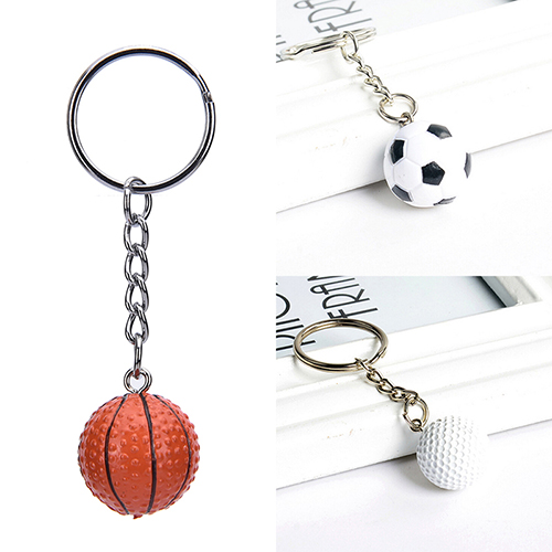 Mode Sport metalen Sleutelhanger Auto Sleutelhanger Sleutelhanger Voetbal Basketbal golfbal Hanger Sleutelhanger Voor