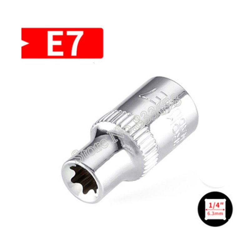 5 sztuk 1/4 "napęd E typ gwiazda ZESTAW GNIAZD Torx gwiazda fragment klucz gniazda E4 E5 E6 E7 E8 automatyczny ręczne narzędzia robić naprawy