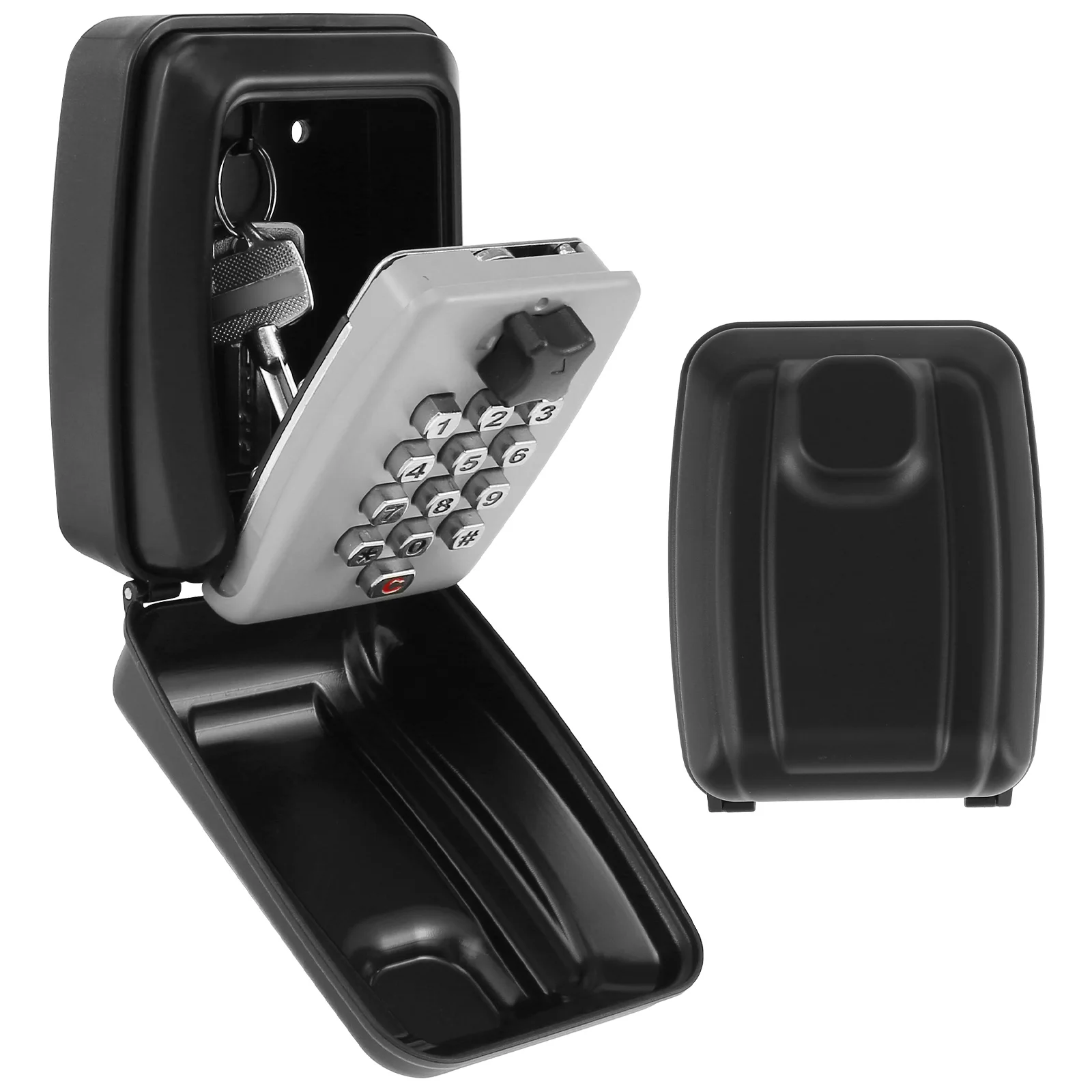 Key Lock Box Wall-Mount Secret Code Security Key Safe Storage Box No Key Home Office Weatherproof Safe Key Keeper Organizer: green