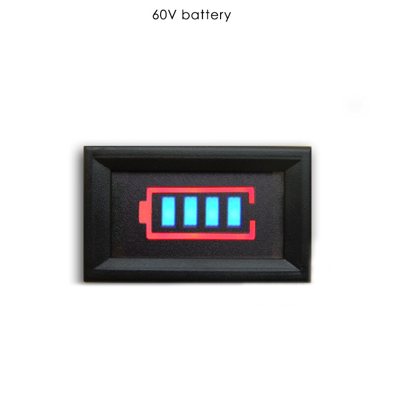 Elbil batterimåler bly-syre og lithium-ion batteri batterikapacitetsindikator bord batterikapacitetsindikator: 60v