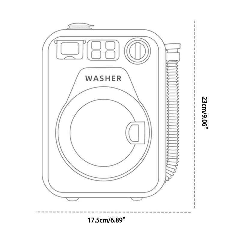 Play Home Pretend Draaibare Wasmachine, Huishoudelijke Apparaten Wasserij Simulatie Speelgoed Set Voor Leeftijden 3 + Kids Kinderen