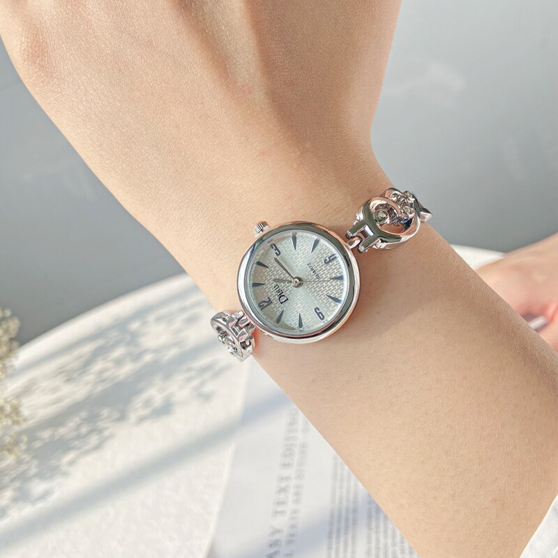 Luxe armbandhorloges voor dames, kleine wijzerplaat, roestvrij staal, quartzhorloge, casual dameshorloge, dameshorloge