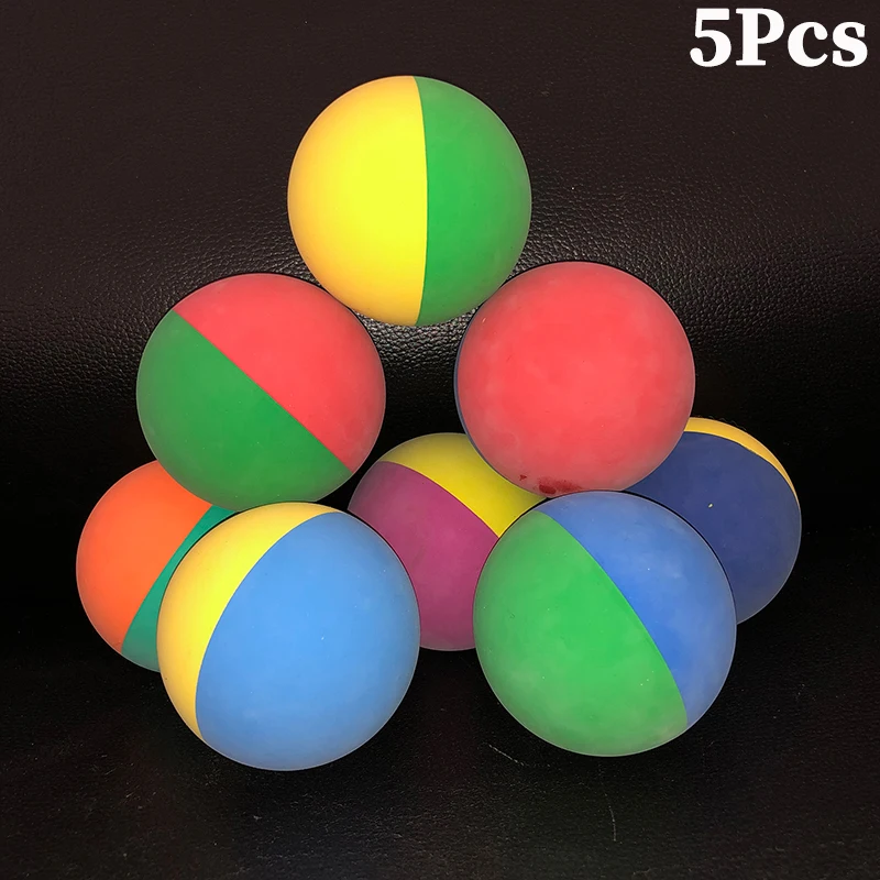 1pc 6cm tofargede racketballer squash lavhastighets gummi hul ball trening konkurranse høy elastisitet hoppende baller