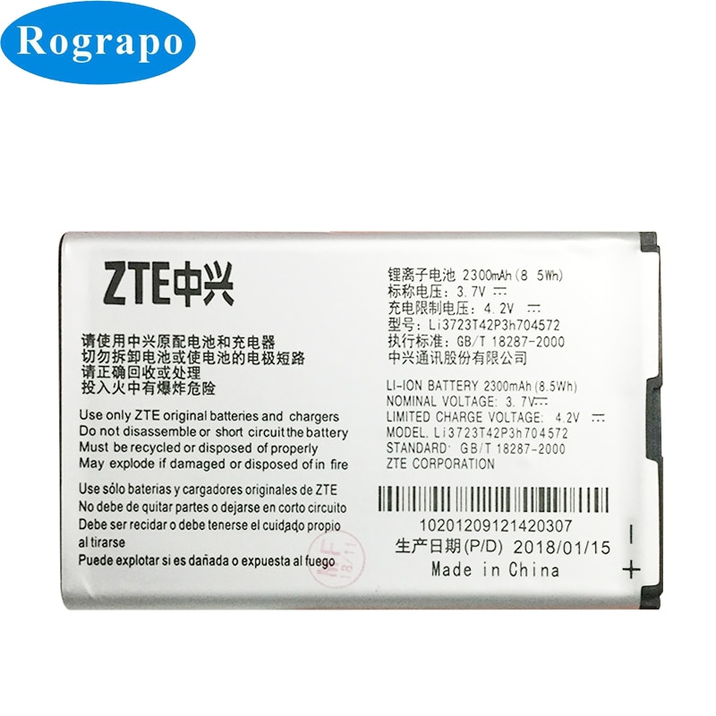 2300 Mah Li3723T42P3h704572 Vervangende Batterij Voor Zte MF90 MF90 + MF90M MF91 4G Wifi Router Modem Mobiele Telefoon accumulator