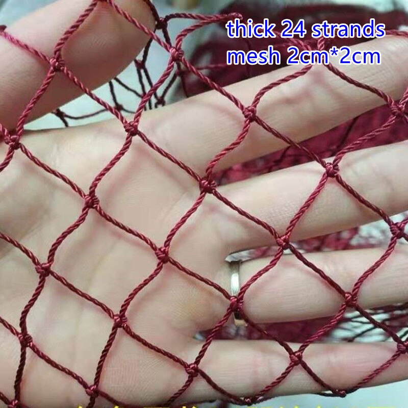 Red Semi-finished fish net trawl net Accessories Barrage net tool Breeding network Home and icrop solation network fishing gear: 2x5m / grid 20x20mm