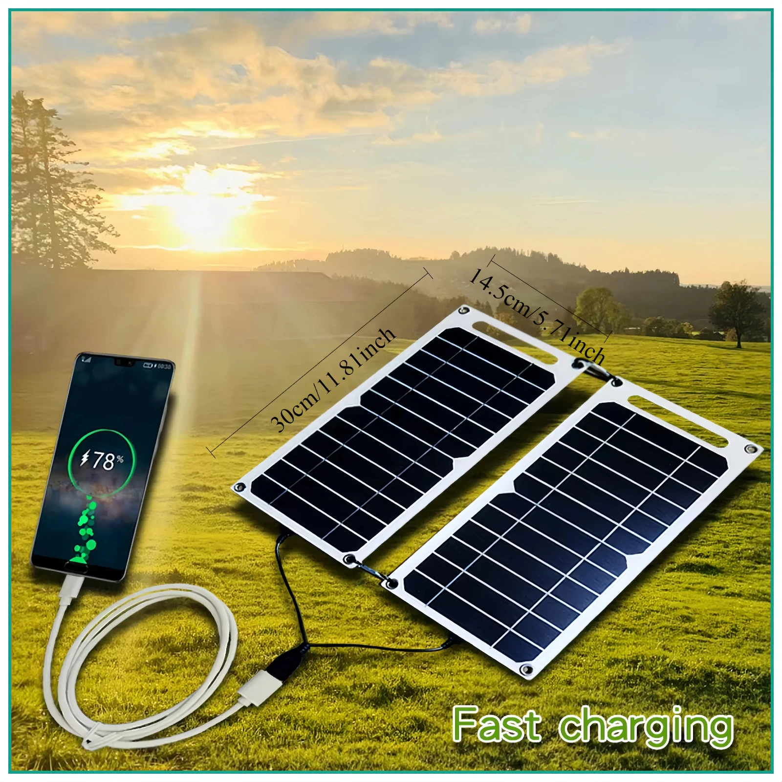 5W 35W 6,8V draagbare waterdichte zonnepaneel USB-oplader voor kamperen wandelen telefoon batterijbank mobiel opladen