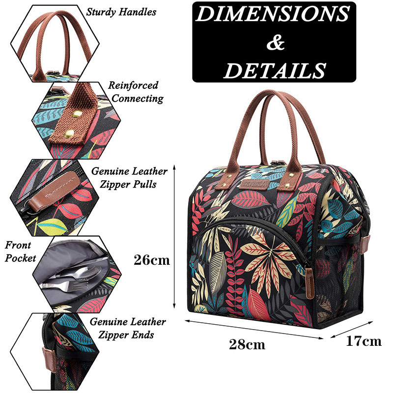 BPZMD mittagessen taschen für frauen thermische fashions Leinwand Isolierte mittagessen tasche für männer thermische tragbaren mittagessen tasche bolsa termica almuerzo