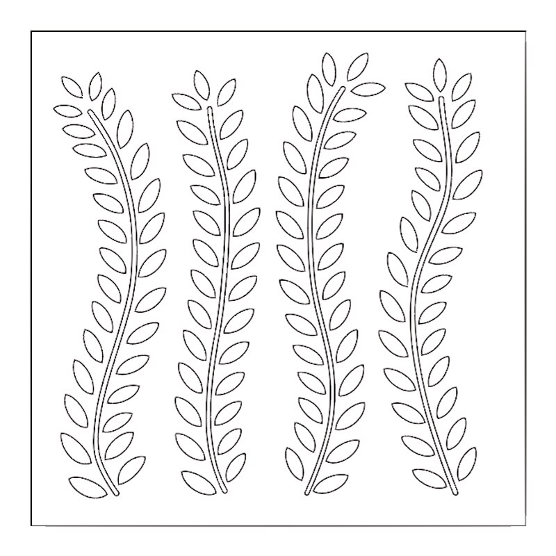 Vines Leaf Stencil for DIY Scrapbooking Decorative Embossing Paper Cards Plastic Template Drawing Sheet 6x6inches