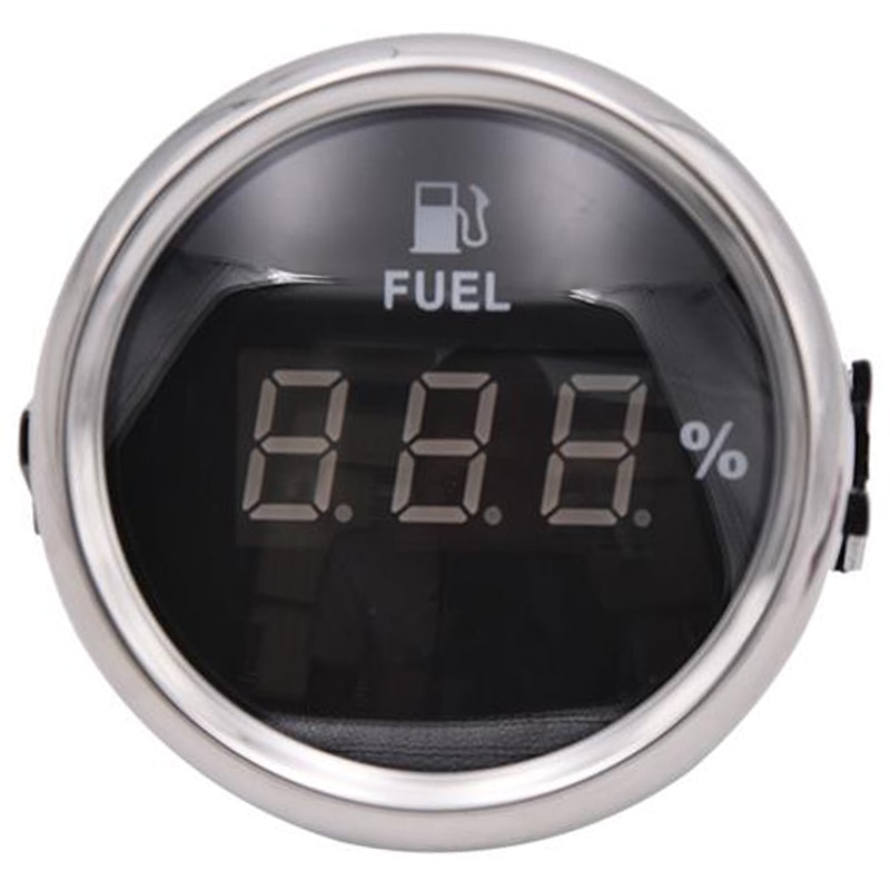 52mm Auto Digital Fuel Level Gauge LCD Waterproof Marine Car 240~33 ohm /0~190 ohm Oil Meter boat motorcycle fuel indicator