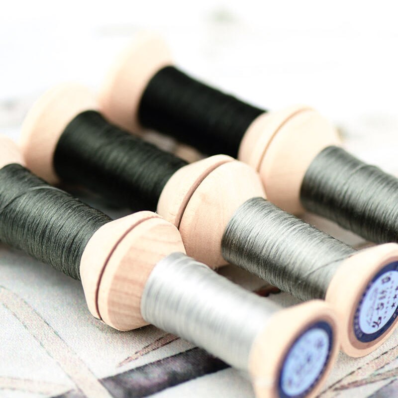 Hand embroidery embroidery silk 20 meters per thread thread silk hand embroidery thread Grey green