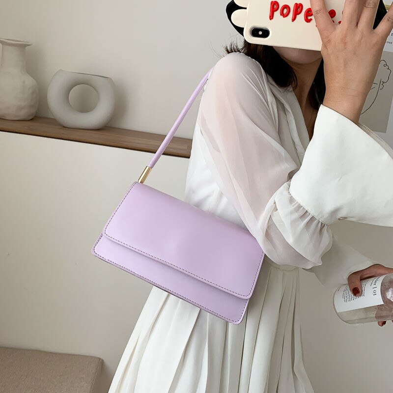 Popular Mini Retro Shoulder Bag Women Messenger Handbags PU Leather Street Casual Solid Zipper Subaxillary Women's handbags