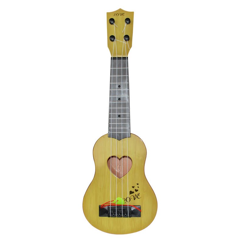 1pcs Ukulele Musical Instrument Kids Guitar Montessori Toys for Children School Play Game Education Christmas: 39cm green