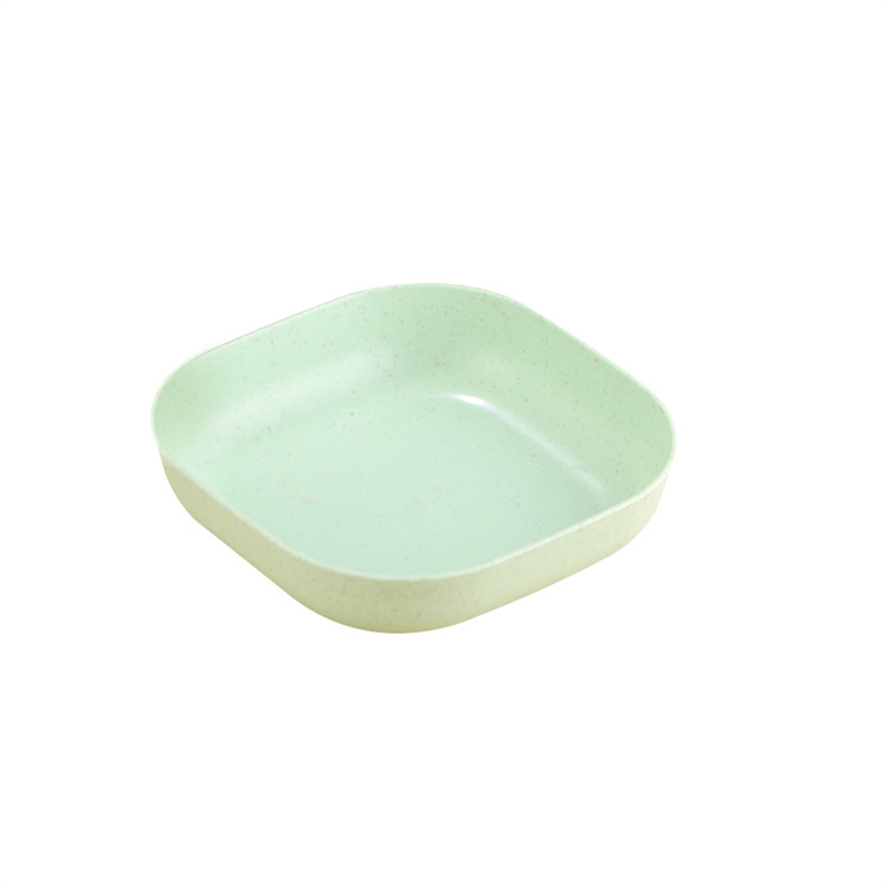 2PCS Wheat Straw Plate Nut Cake Fruit Snack Dessert Tray Storage Microwaveable Spit Bone Sauce Dish Round Kitchen Plastic Plates