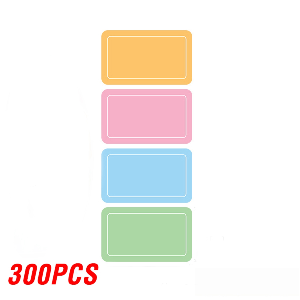 100-800 stuks stickers kleurrijke labelstickers waterdicht zelfklevend logo handgeschreven naam naamstickers indexstickers: YELLOW