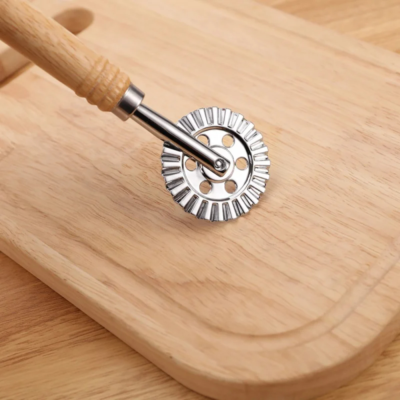 Edelstahl Knödel Prägung Seite-geprägte Keks bilden Hand-Schneidemaschine Für Backen Gebäck Dekoration rollen Rad Werkzeuge