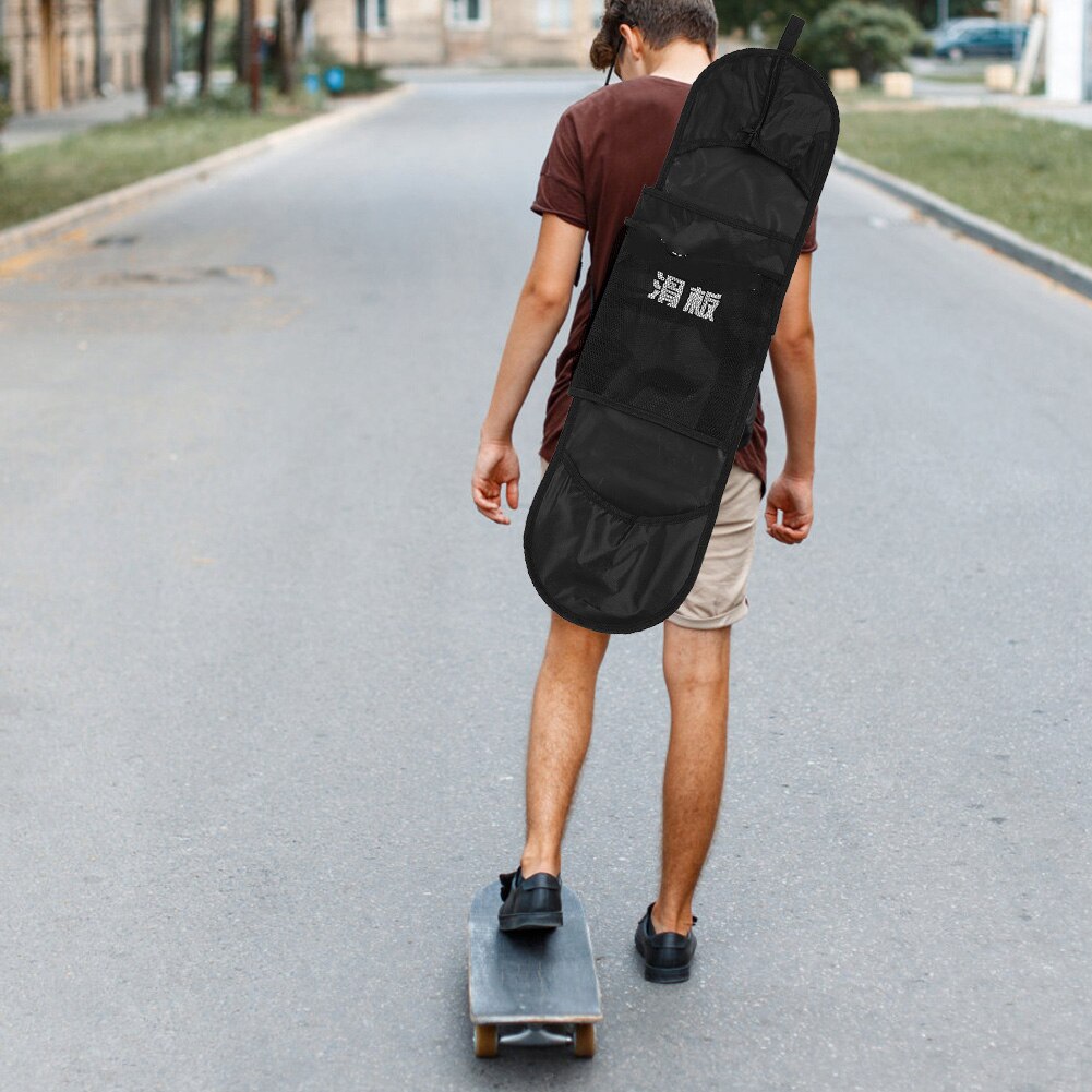 Long Skateboard Bag Oxford Cloth Skateboard Bag Skateboard Carrying Case Shoulder Travel Longboard Backpack