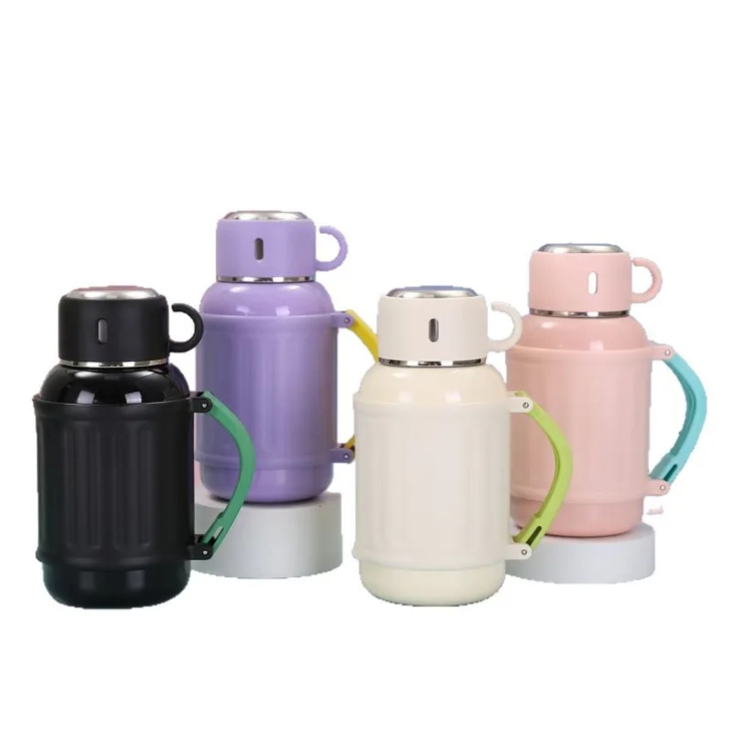 800ml Large Capacity Pot Big Belly Insulated Bottle Outdoor Portable Diagonal Cross High Beauty Cup