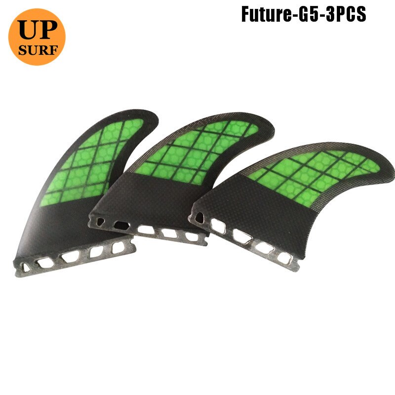 De producto futuro aletas G5/G7 de fibra de carbono Barbatana tabla de surf Fin propulsor de nido de abeja de fibra de vidrio aletas 3 piezas por set