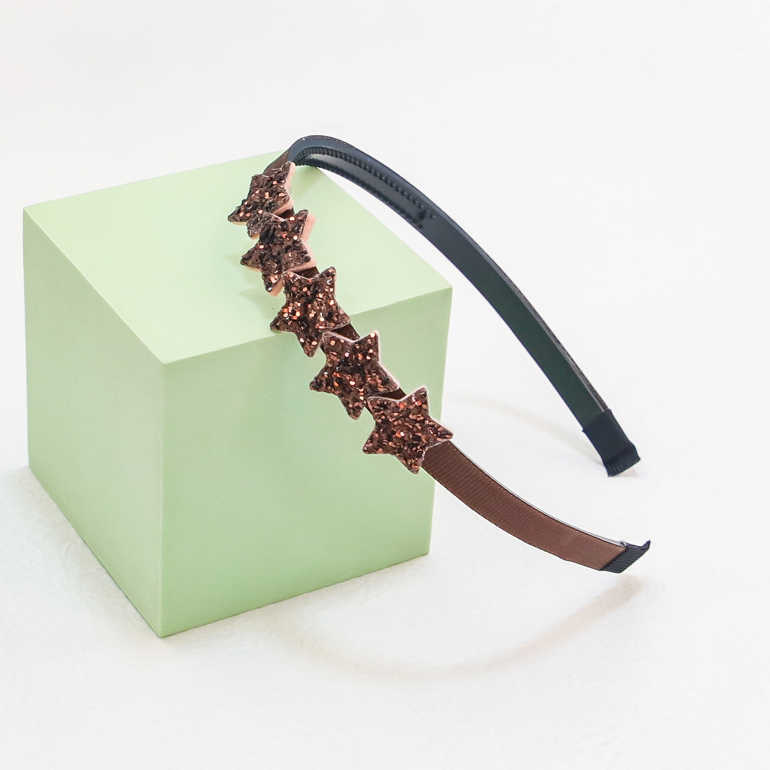 Diademas de estrella para niñas, diademas con forma de estrella con purpurina bonita, aros de plástico para dientes, diadema brillante, accesorios para el cabello para niños