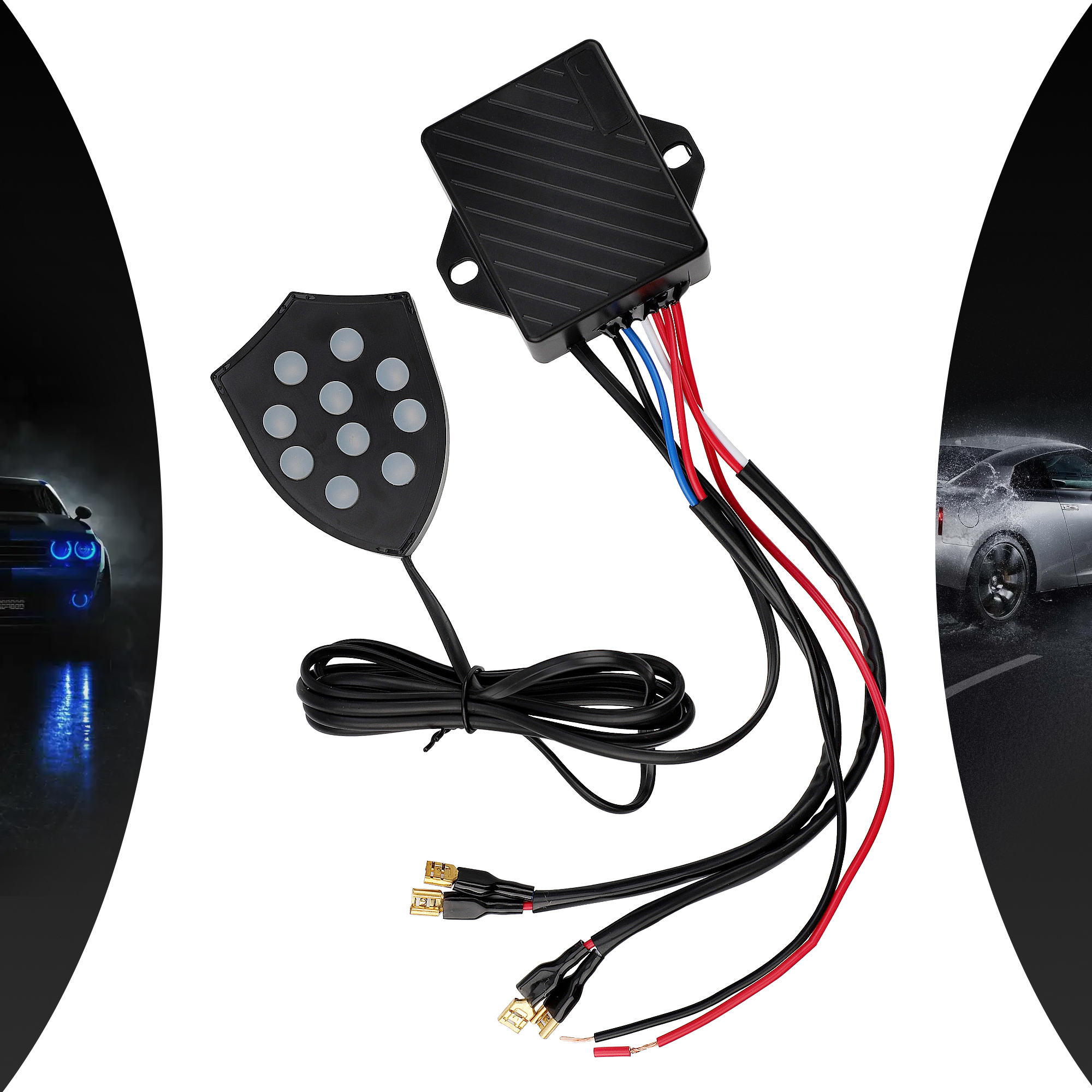 Bocina electrónica Universal de 12V, controlador Musical de 10 sonido, Monitor regulador, trompetas de caracol, sirena eléctrica, accesorios automotrices