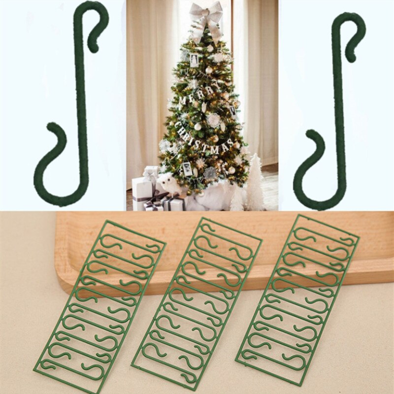 50 Stks/partij Kerst Ornamenten S-vorm Haken Kerstboom Decoratie Multifunctionele Houders