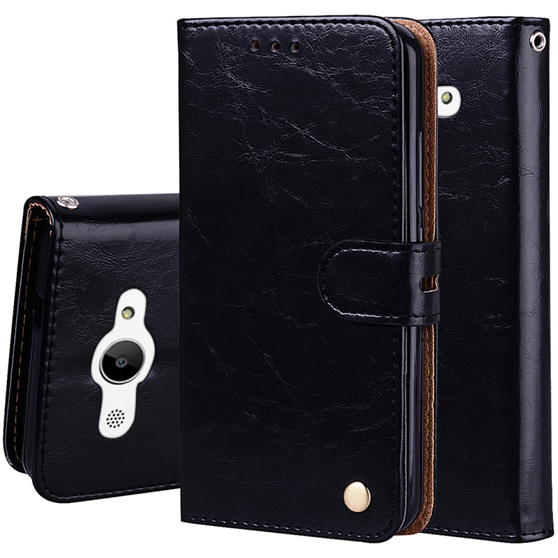 Case Voor Huawei Y3 case covers Voor Huawei Y3 Y 3 Portemonnee Magneet Leather Cover Flip Case voor Huawei Y3: Black