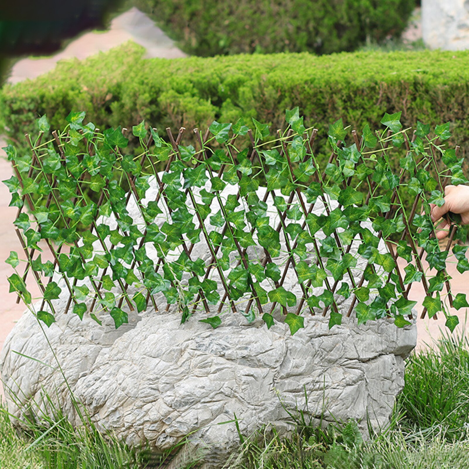 Filet de clôture à feuilles artificielles, haies artificielles, fausse vigne, décoration de feuilles, plantes bloquantes, décoration de jardin extérieur et d&#39;arrière-cour
