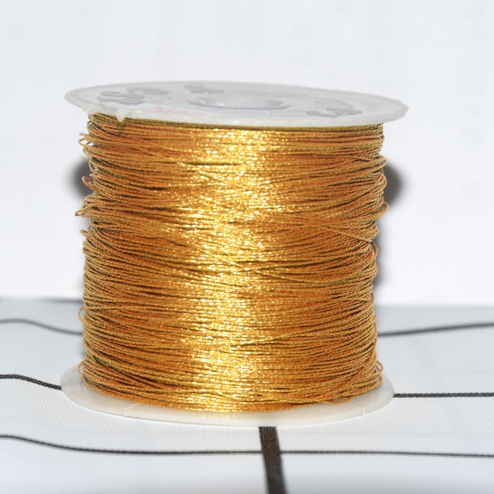 Gouden Zilveren Draad String Duurzaam Diy Touw Voor Kruissteek Ketting Armband Bead Tag Maken Kleding Decoratie