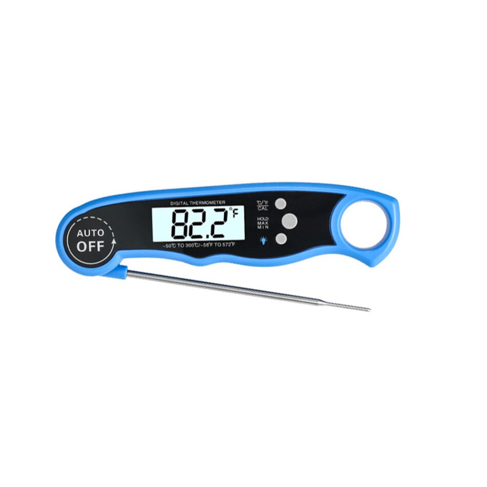 Dual Probe Instant Read Meat Thermometer Ultra Fast Waterproof Digital Food Thermometer with Backlight Calibration: Blue