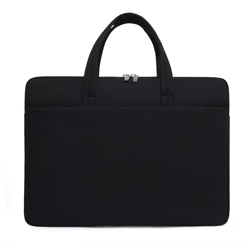 Mannen Waterdichte Aktetas Laptoptas Voor Vrouwen Business Handtas Vrouwelijke Notebooktas 13 14 15 Inch Voor Macbook Pro Case: black 15
