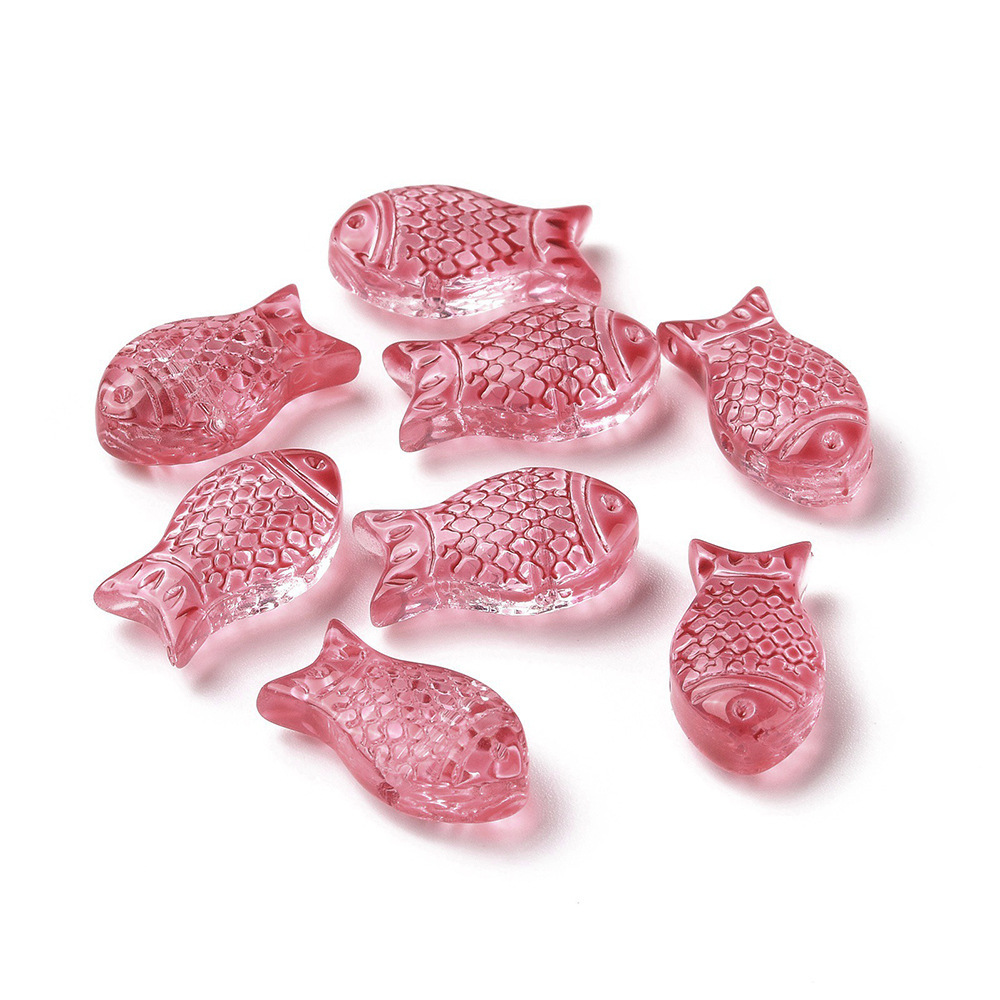8x15mm Small Fish Shape Handmade Colorful Glass Loose Beads For Jewelry Making Diy Earring Bracelet Necklace 20pcs