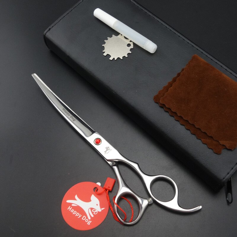 7 inch Pet Grooming Scissors set,Straight scissors & Thinning scissors & up-Curvedscissors & down-Curved scissors: up Curved scissor