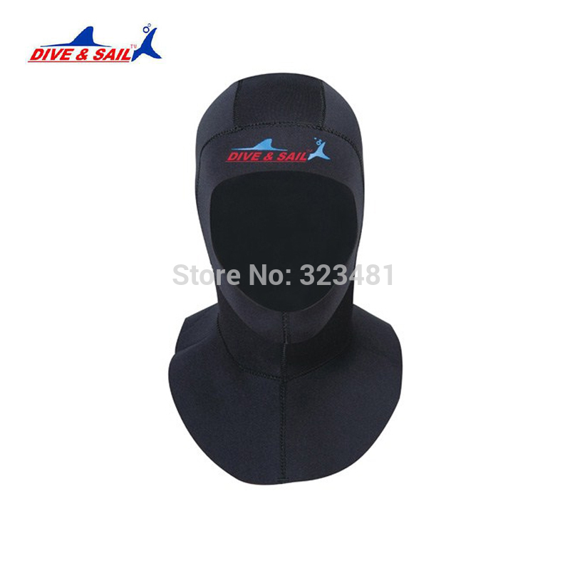 DIVE SAIL 3mm Neoprene Scuba Snorkeling Diving Hoods Cap Hat Head Cover Bibbed long to Shoulder Diver Wetsuit Hoodies Men Women