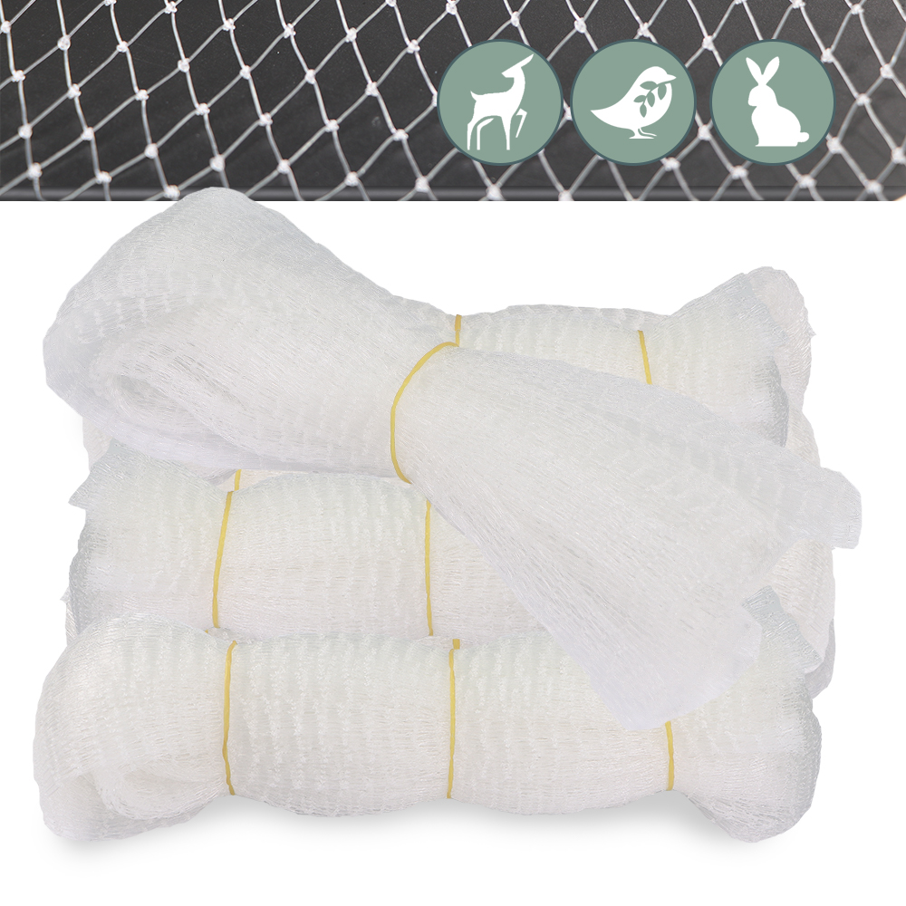 3 x 1–20 m Anti-Vogel-Netz, Garten- und draussen-Schädlingsbarriere, geknotetes quadratisches Netz, Schutznetz, extra starkes Nylonnetz für Geflügelzucht