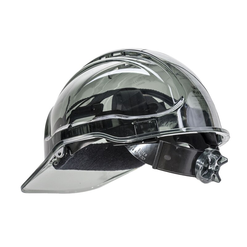 Casco de seguridad Portwest, gorro de trabajo con certificado CE, translúcido, Hi Vis, ajustable, para PC: Gray