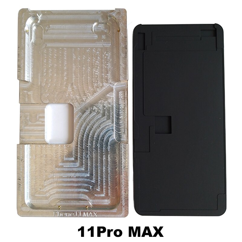Molde de Metal para alineación de pantalla LCD para iPhone 11Pro Max 11 XS XR Cable flexible No doblado OCA almohadilla de goma laminada para reparación de teléfono móvil: 11Pro MAX