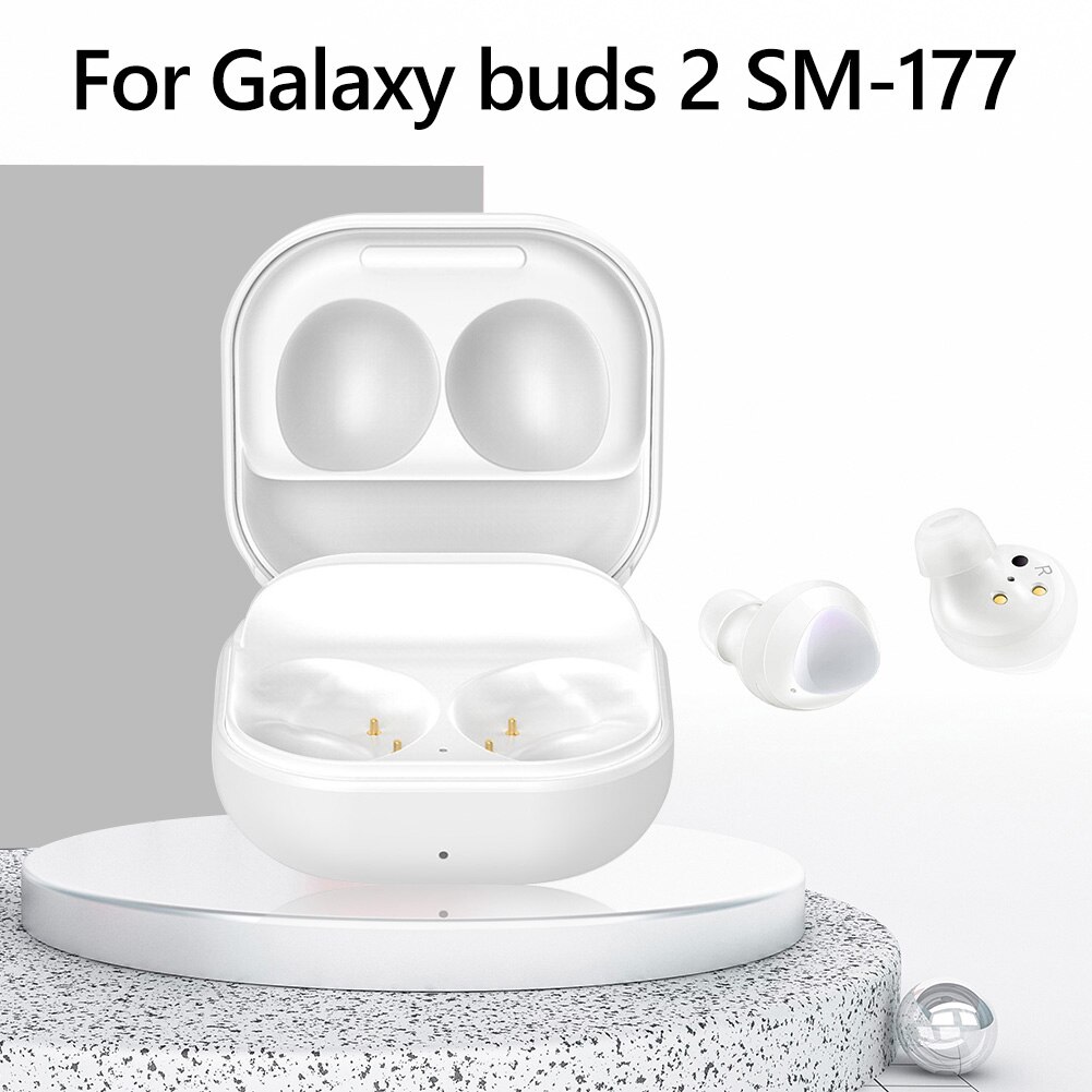 Replacement Wireless Earphone Charging Box for Samsung Galaxy Buds 2 SM-177 Earbuds Charger Case Cradle White